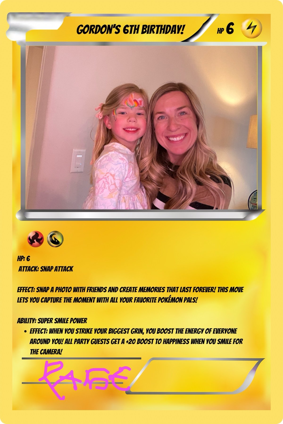 Trading Card Image Photo Template