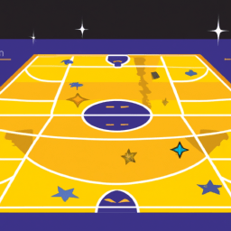 A nice shiny basketball court